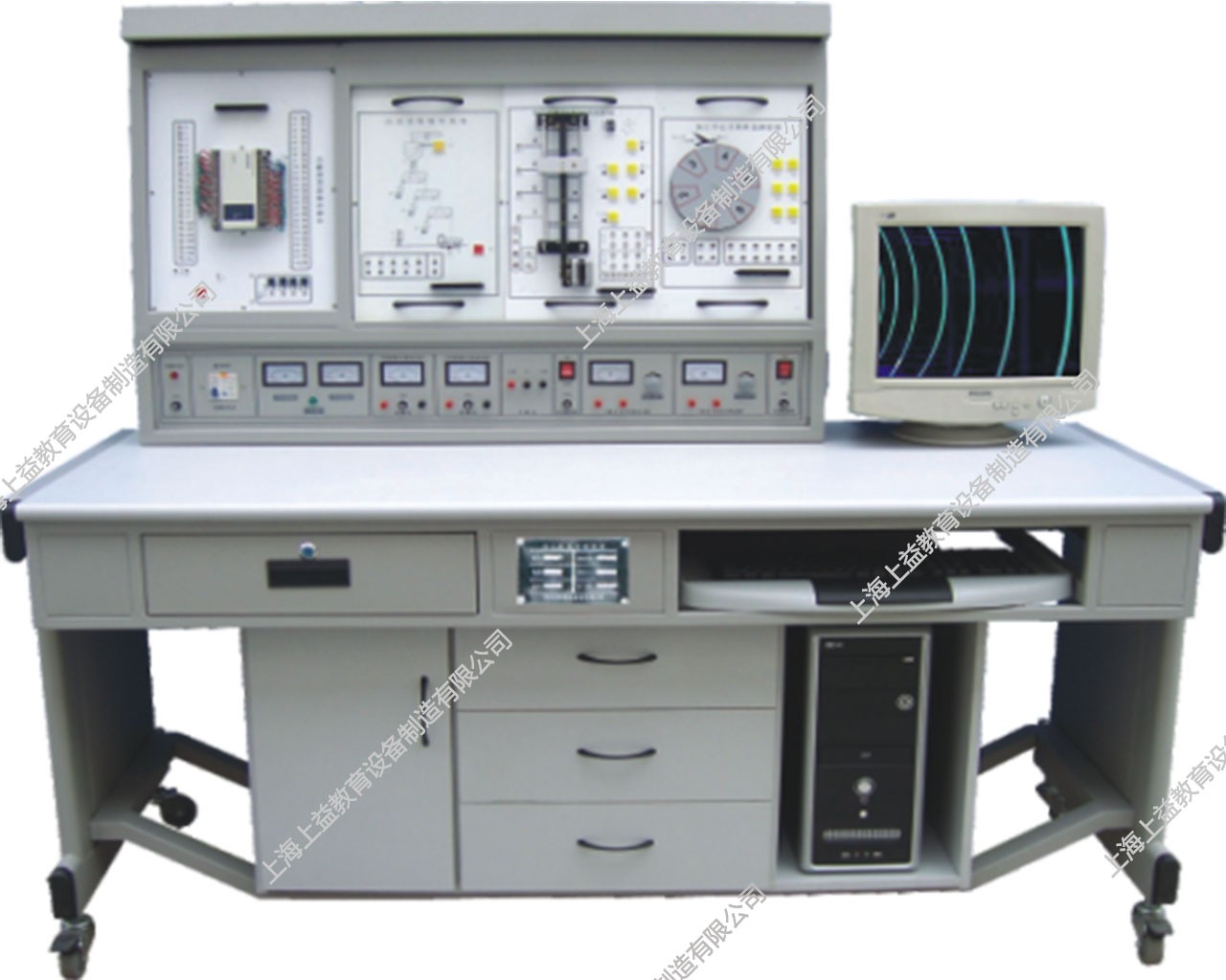 SYPLC-01B PLC可編程控制實(shí)驗(yàn)及單片機(jī)開發(fā)系統(tǒng)綜合實(shí)驗(yàn)裝置（立式，掛箱積木式）