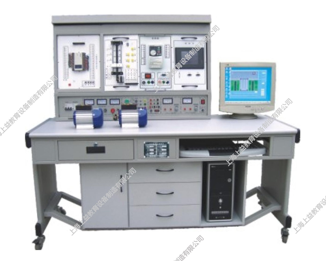 SYPLC-104A網(wǎng)絡型PLC可編程控制器/變頻調(diào)速及電氣控制實驗裝置（PLC、變頻器、觸摸屏、電氣控制）